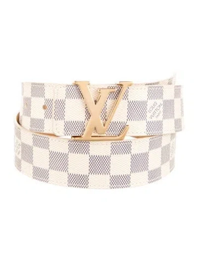 Pre-owned Louis Vuitton 2014 Damier Azur Pattern Waist Belt In Neutrals