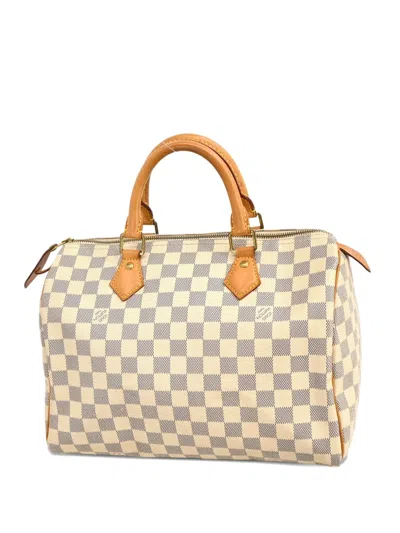 Pre-owned Louis Vuitton 2014 Damier Azur Speedy 30 Handbag In Neutral