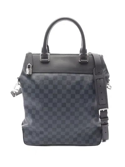Pre-owned Louis Vuitton 2014 Damier Cobalt Greenwich Tote Satchel In Blue