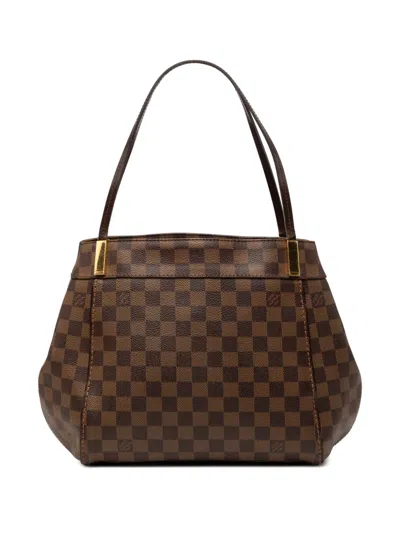 Pre-owned Louis Vuitton 2014 Damier Ebene Marylebone Pm Shoulder Bag In Brown