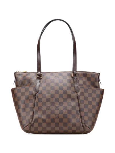 Pre-owned Louis Vuitton 2014 Damier Ebene Totally Pm Tote Bag In Brown