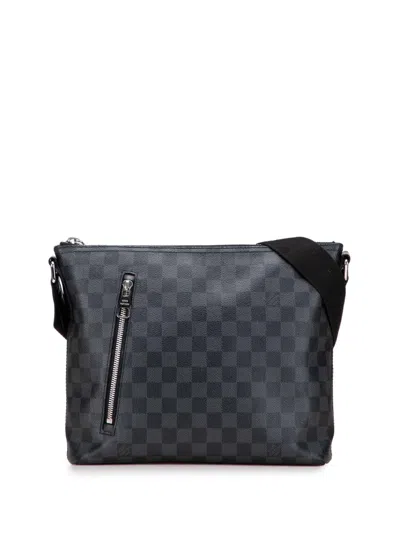Pre-owned Louis Vuitton 2014 Damier Graphite Mick Pm Crossbody Bag In Black