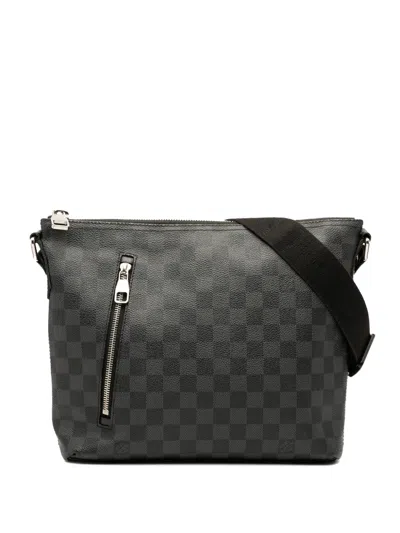 Pre-owned Louis Vuitton 2014 Damier Graphite Mick Pm Crossbody Bag In Black
