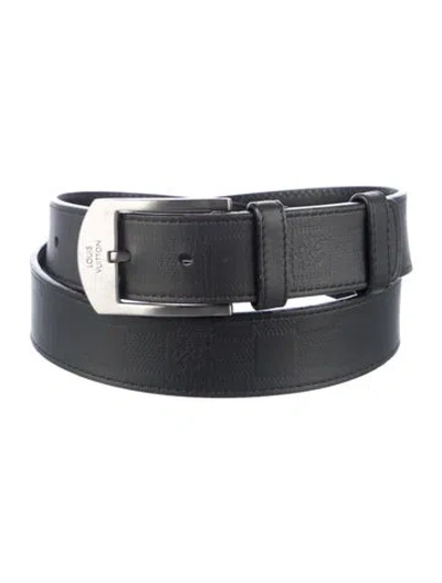 Pre-owned Louis Vuitton 2014 Damier Infini Belt In Black