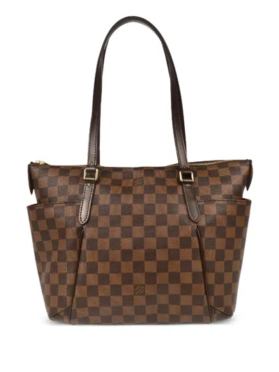 Pre-owned Louis Vuitton 2014 Damier Totally Pm Tote Bag In Brown