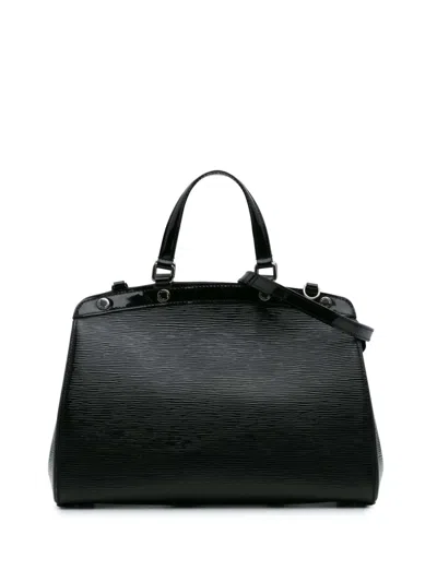 Pre-owned Louis Vuitton 2014 Electric Epi Brea Mm Satchel In Black