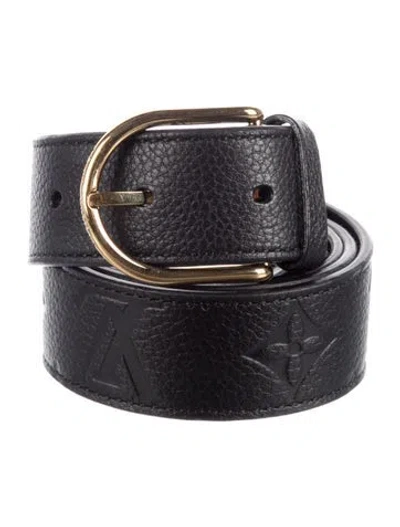 Pre-owned Louis Vuitton 2014 Empreinte Gracieuse Belt In Black