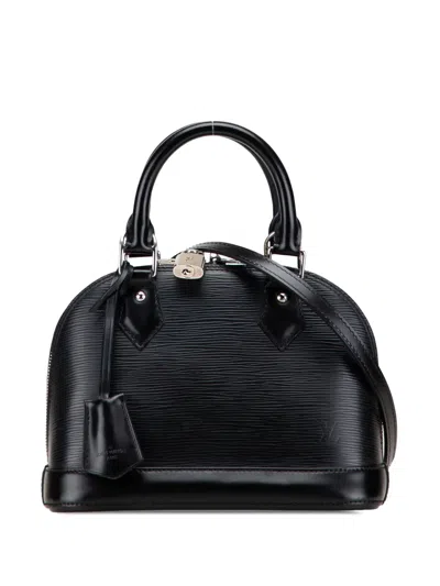 Pre-owned Louis Vuitton 2014 Epi Alma Bb Satchel In Black