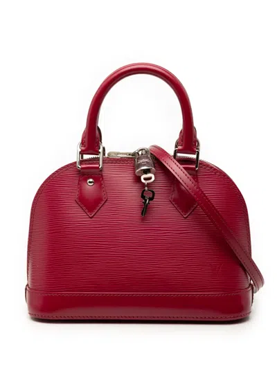 Pre-owned Louis Vuitton 2014 Epi Alma Bb Satchel In Pink
