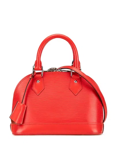 Pre-owned Louis Vuitton 2014 Epi Alma Bb Satchel In Red