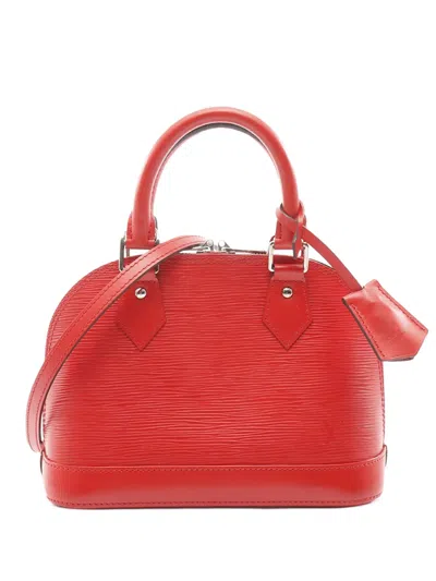 Pre-owned Louis Vuitton 2014 Epi Alma Bb Satchel In Red