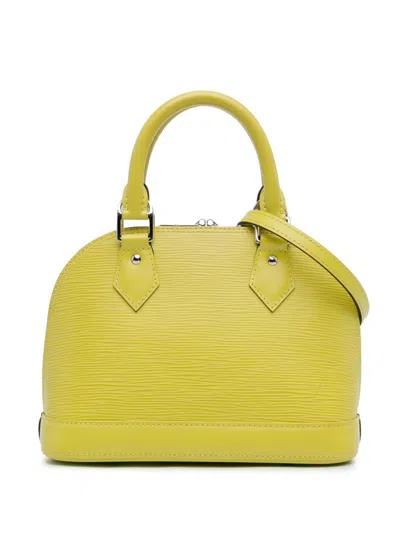 Pre-owned Louis Vuitton 2014 Epi Alma Bb Satchel In Yellow