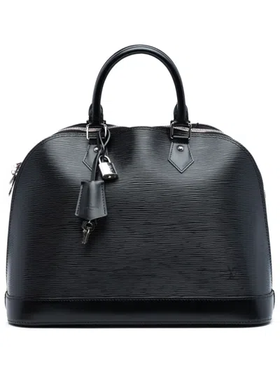 Pre-owned Louis Vuitton 2014 Epi Alma Mm Handbag In Black