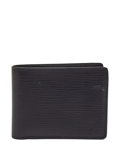 Pre-owned Louis Vuitton 2014 Epi Bifold Wallet In Black