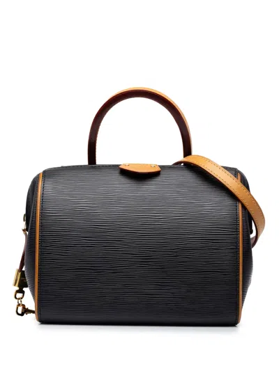 Pre-owned Louis Vuitton 2014 Epi Doc Bb Satchel In Black