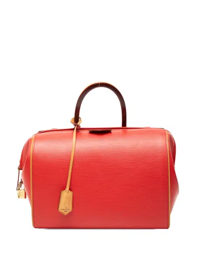 Pre-owned Louis Vuitton 2014 Epi Doc Bb Satchel In Red