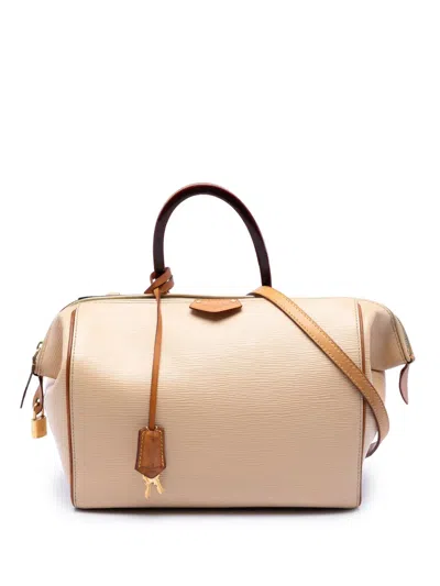 Pre-owned Louis Vuitton 2014 Epi Doc Pm Satchel In Neutral