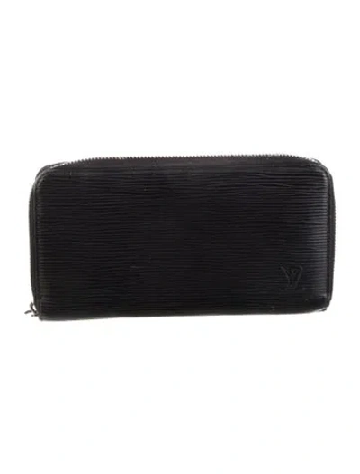 Pre-owned Louis Vuitton 2014 Epi Leather Zippy Wallet In Black