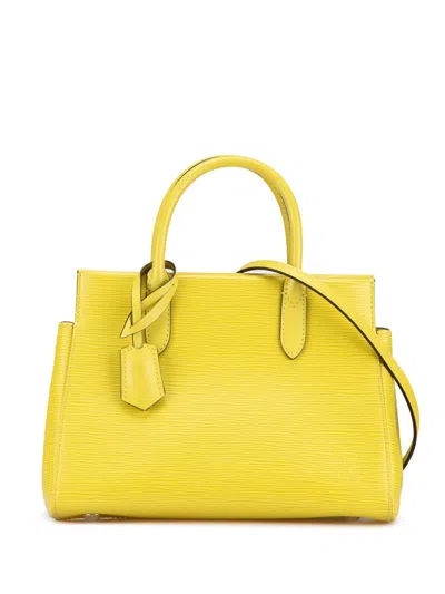 Pre-owned Louis Vuitton 2014 Epi Marly Bb Satchel In Yellow