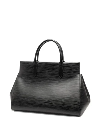 Pre-owned Louis Vuitton 2014 Epi Marly Mm Satchel In Black