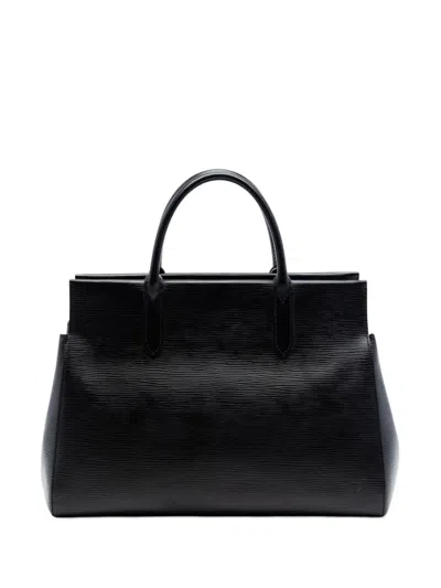 Pre-owned Louis Vuitton 2014 Epi Marly Mm Satchel In Black