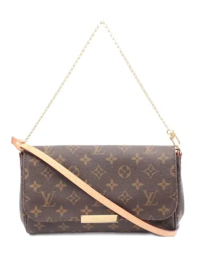 Pre-owned Louis Vuitton 2014 Favorite Mm Monogram Chain Shoulder Bag In Brown