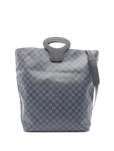 Pre-owned Louis Vuitton 2014 Folded Messenger Tote Bag In Blue