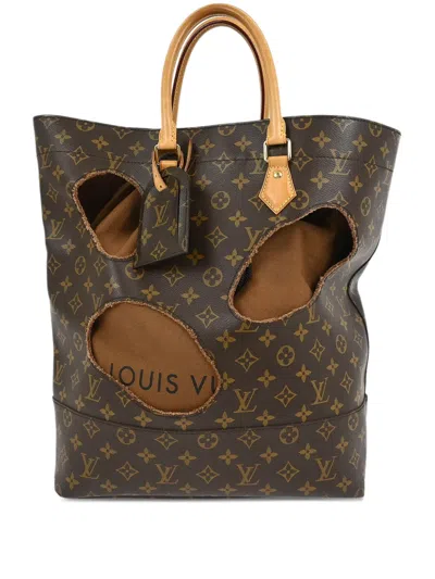 Pre-owned Louis Vuitton 2014 Holes Pattern Tote Bag In Brown