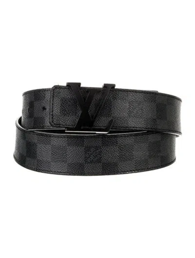 Pre-owned Louis Vuitton 2014 Initiales Belt In Black