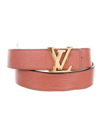 Pre-owned Louis Vuitton 2014 Lv Monogram Belt In Neutral