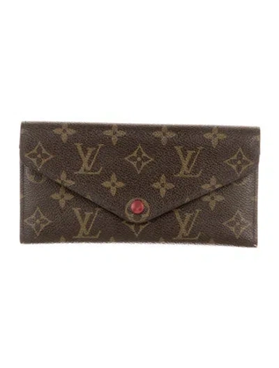 Pre-owned Louis Vuitton 2014 Lv Monogram Josephine Wallet In Brown