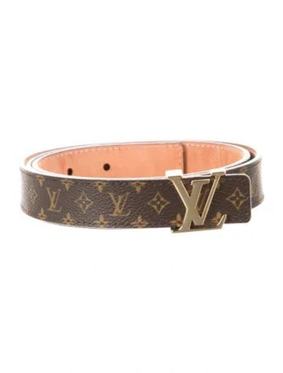 Pre-owned Louis Vuitton 2014 Lv Monogram Waist Belt In Brown