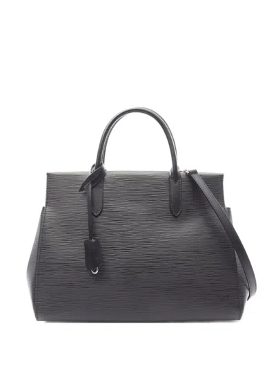 Pre-owned Louis Vuitton 2014 Marly Mm Handbag In Black