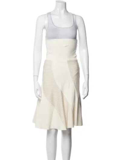 Pre-owned Louis Vuitton 2014 Midi Length Skirt In Neutral
