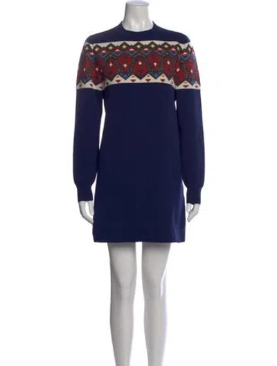 Pre-owned Louis Vuitton 2014 Mini Dress In Blue