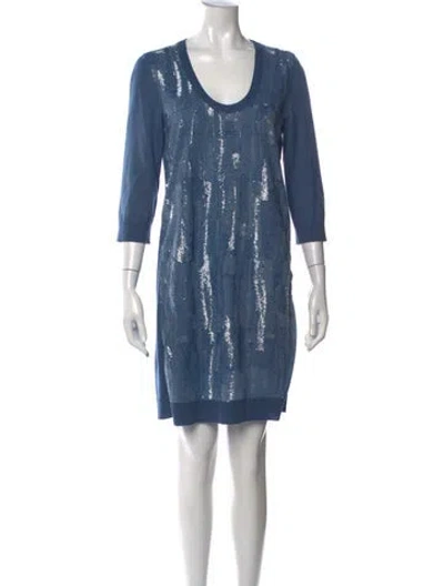 Pre-owned Louis Vuitton 2014 Mini Dress In Blue