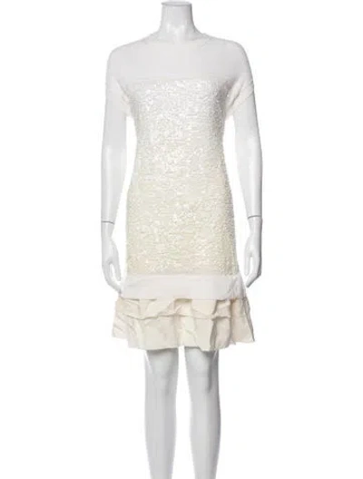 Pre-owned Louis Vuitton 2014 Mini Dress In Neutrals