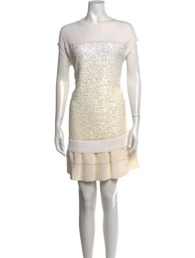 Pre-owned Louis Vuitton 2014 Mini Dress In Neutrals