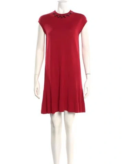 Pre-owned Louis Vuitton 2014 Mini Dress In Red