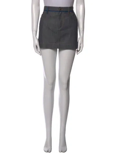 Pre-owned Louis Vuitton 2014 Mini Skirt In Gray