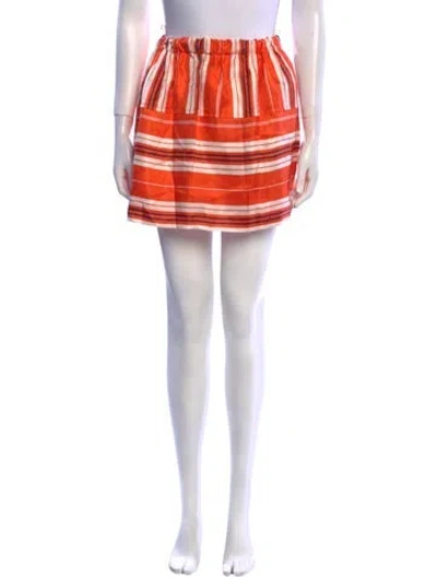 Pre-owned Louis Vuitton 2014 Mini Skirt In Orange