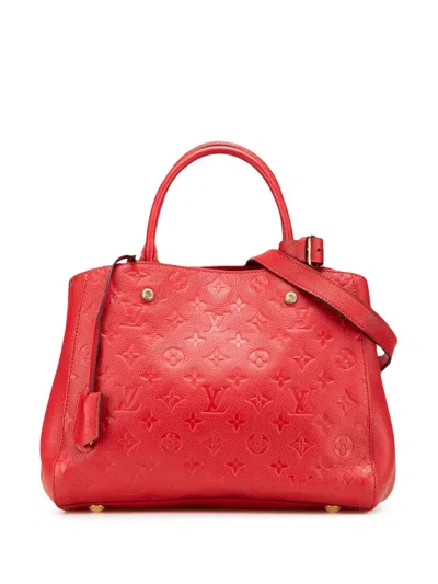 Pre-owned Louis Vuitton 2014 Monogram Empreinte Montaigne Mm Satchel