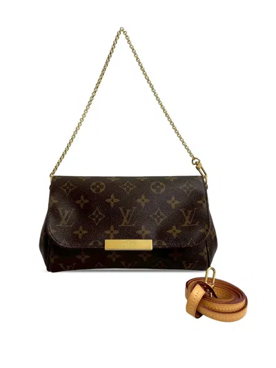 Pre-owned Louis Vuitton 2014 Monogram Favorite Pm Satchel In Brown