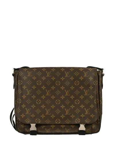Pre-owned Louis Vuitton 2014 Monogram Macassar Clarence Shoulder Bag In Brown