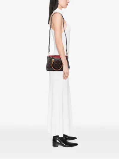 Pre-owned Louis Vuitton 2014 Monogram Pallas Bb Satchel In Brown