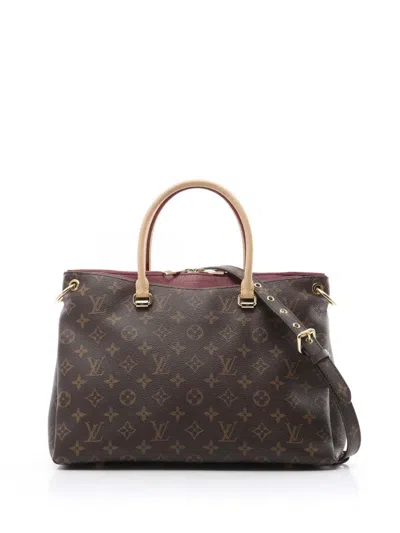 Pre-owned Louis Vuitton 2014 Monogram Pallas Mm Satchel In Brown