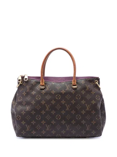 Pre-owned Louis Vuitton 2014 Monogram Pallas Mm Satchel In Brown