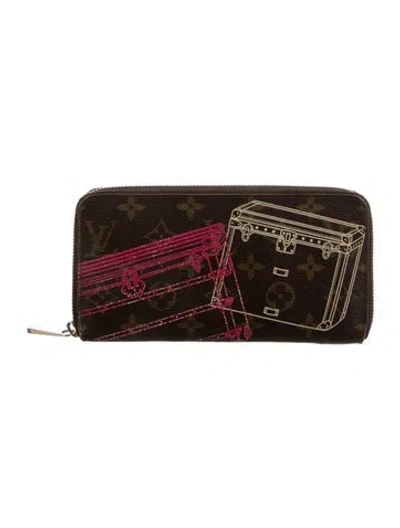 Pre-owned Louis Vuitton 2014 Monogram Pattern Zippy Wallet In Brown