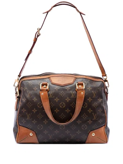 Pre-owned Louis Vuitton 2014 Monogram Retiro Pm Satchel In Brown