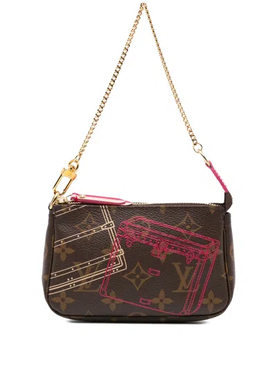 Pre-owned Louis Vuitton 2014 Monogram Trunks & Bags Mini Pochette Accessoires Handbag